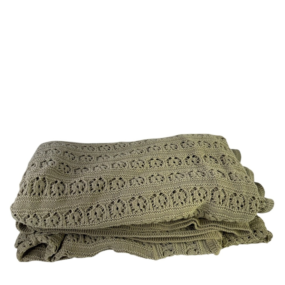 Smith & Johnson Dry Goods 100% Cotton Crochet Bedspread 98”x100”